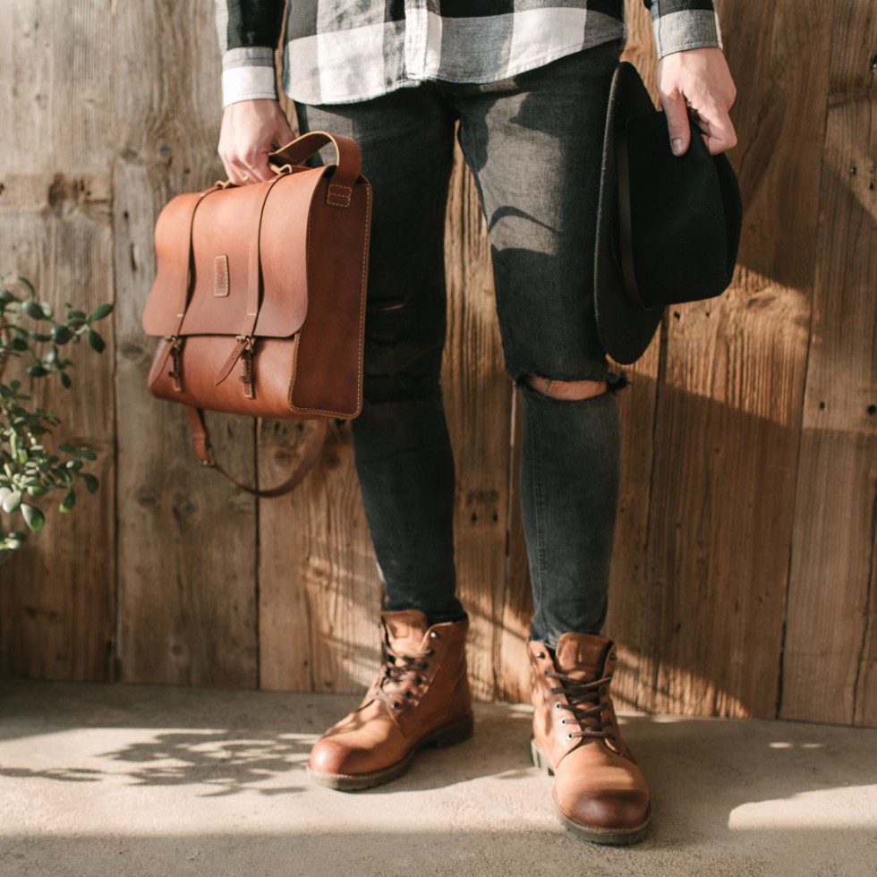 Leather Messenger Bag